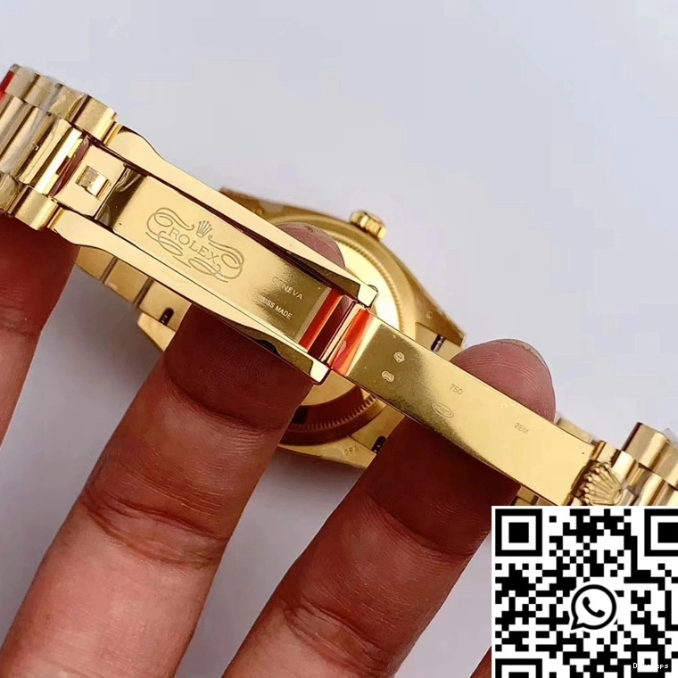 M128238 Rolex EW Scale Factory Day-Date Roman Time Dial White 0117